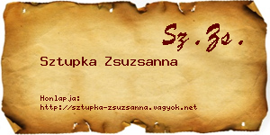 Sztupka Zsuzsanna névjegykártya
